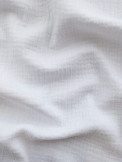 White Wrinkled Cotton Gauze, Double Gauze, White Gauze, Crinkle