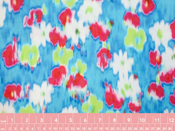 European Designer Deadstock - Viscose Challis - Watercolor Floral