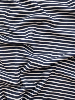 Lady McElroy - Viscose/Spandex Stripe Jersey - Navy/White