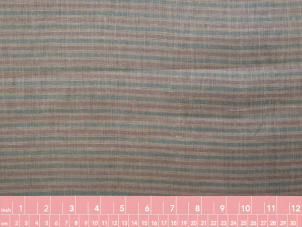 British Designer Deadstock - Yarn Dyed Linen - Stripe - Sage/Lavender