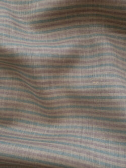 British Designer Deadstock - Yarn Dyed Linen - Stripe - Sage/Lavender