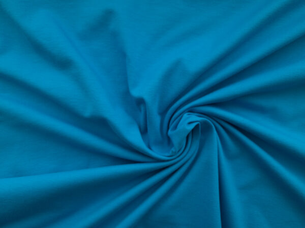 Cotton/Spandex Jersey – Cyan Blue