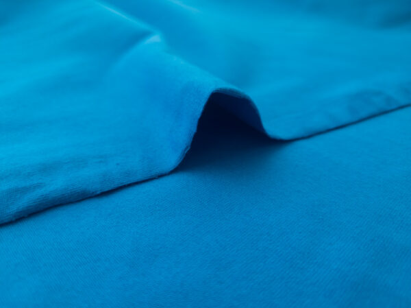 Cotton/Spandex Jersey – Cyan Blue