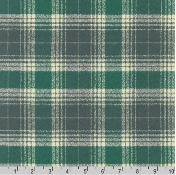 Mammoth Plaid - Cotton Flannel -  Eucalyptus