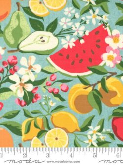 Quilting Cotton – Fruit Loop - Fruit Flowers - Jenipapo