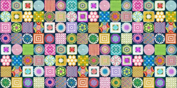 Quilting Cotton – Vintage Soul - Crochet Sampler - Horizon