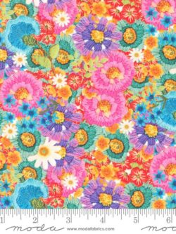 Quilting Cotton – Vintage Soul - Embroidered Garden - Rainbow