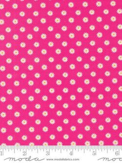 Quilting Cotton – Vintage Soul - Ditzy Daisy Dot - Hot Pink