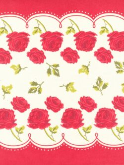 16" Toweling - Classic Retro - Vintage Roses - Roses are Red