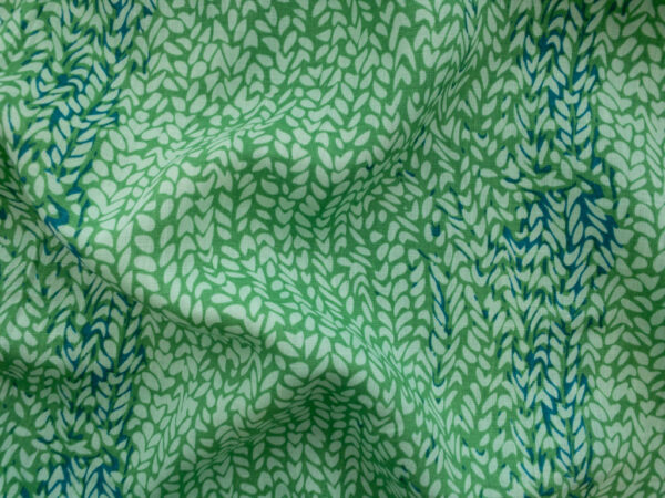 Printed Linen - Water Leaf - Green