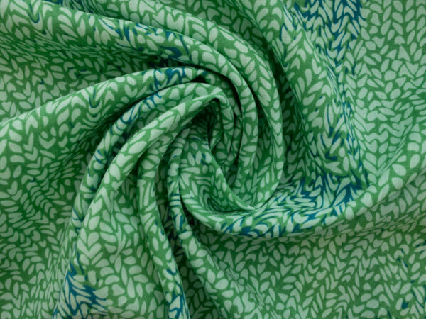 Printed Linen - Water Leaf - Green