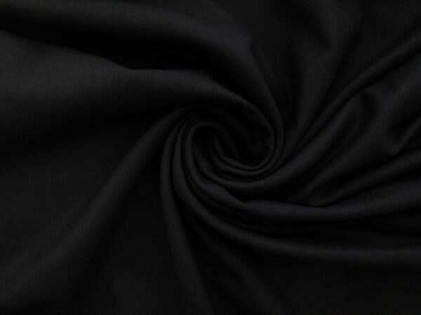 Japanese Designer Deadstock - Wool Stretch Suiting - Black