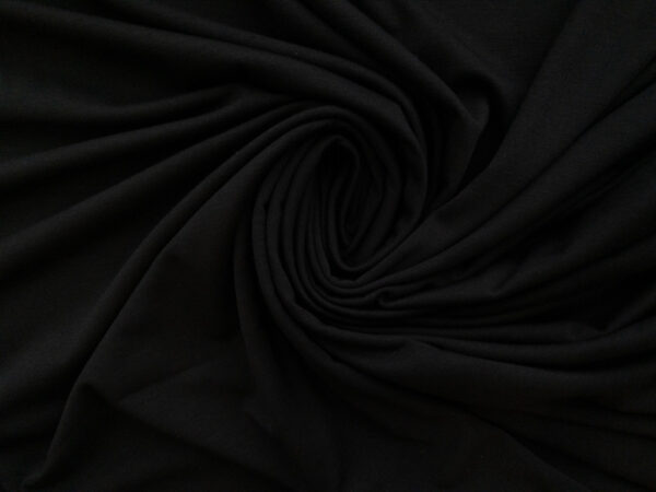 European Designer Deadstock – Viscose/Polyester Jersey – Black