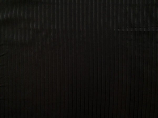 Designer Deadstock - Silk/Cotton Voile - Self Stripe - Black