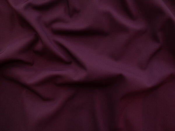 Japanese Designer Deadstock - Polyester Twill Techno Suiting - Wine