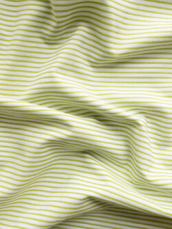 British Designer Deadstock - Yarn Dyed Cotton Shirting - Textured Stripe - Lime/White