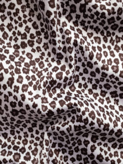 European Designer Deadstock – Cotton/Spandex Stretch Sateen – Cheetah Spots