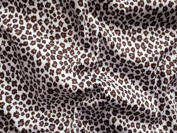 European Designer Deadstock – Cotton/Spandex Stretch Sateen – Cheetah Spots