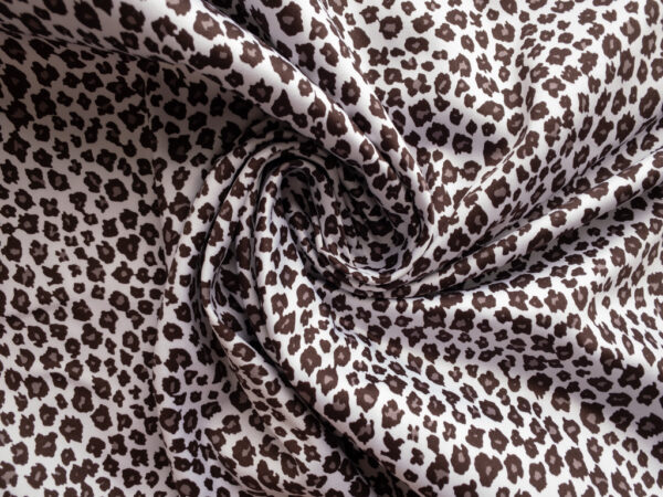 European Designer Deadstock – Cotton/Spandex Stretch Sateen – Cheetah Spots