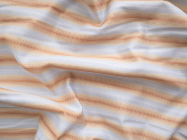British Designer Deadstock - Cotton Shirting - Pastel Blue/Yellow Stripe