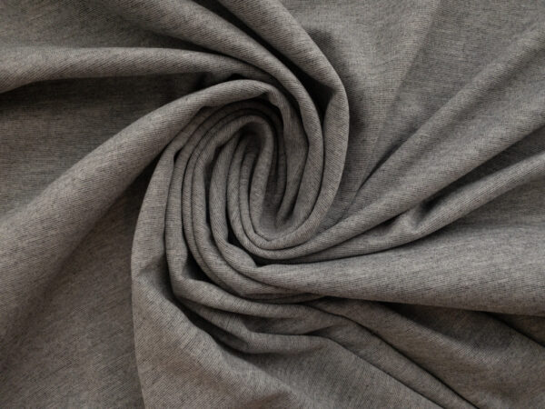 British Designer Deadstock - Viscose/Polyester Ponte de Roma Knit - Grey Marl