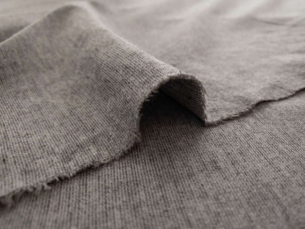 Ponte roma – Viscose/Elastane – Grey marl – Stretch fabric