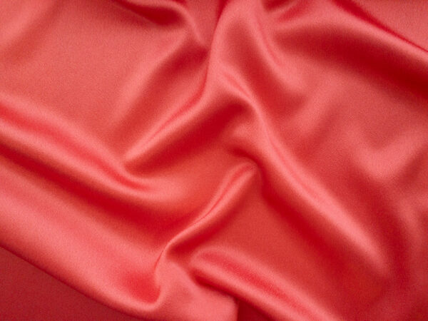 Lady McElroy - Crystal Polyester Satin Crepe - Coral