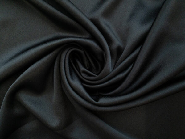 Lady McElroy - Crystal Polyester Satin Crepe - Charcoal