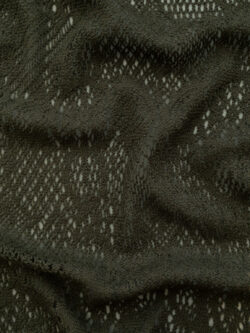 European Designer Deadstock – Cotton/Viscose Crochet Style Lace - Olive