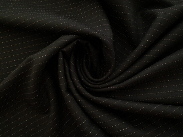 European Designer Deadstock - Wool Suiting - Slate Pinstripe