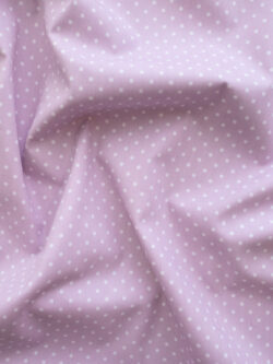 European Designer Deadstock - Cotton Poplin - Polka Dot - Dusty Pink