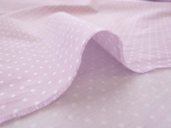 European Designer Deadstock - Cotton Poplin - Polka Dot - Dusty Pink