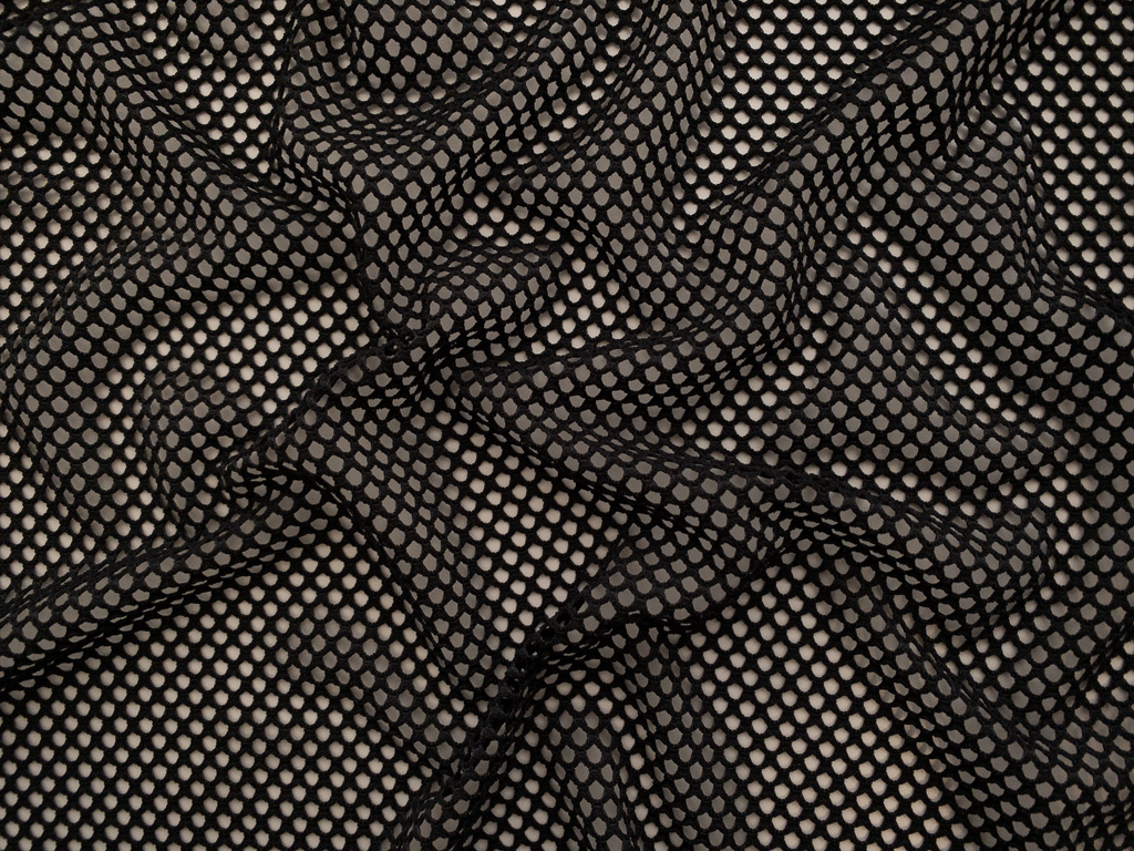 Japanese Designer Deadstock - Polyester Mesh - Black