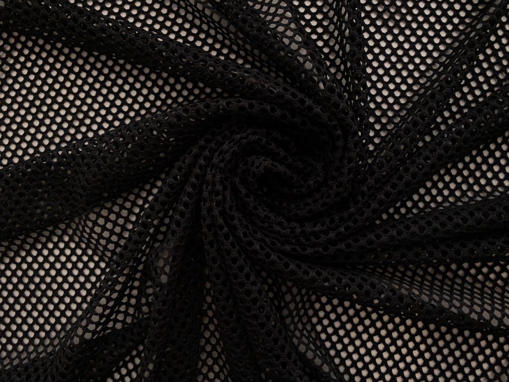 Japanese Designer Deadstock - Polyester Mesh - Black