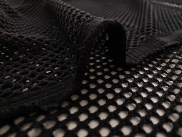 Japanese Designer Deadstock - Polyester Mesh - Black