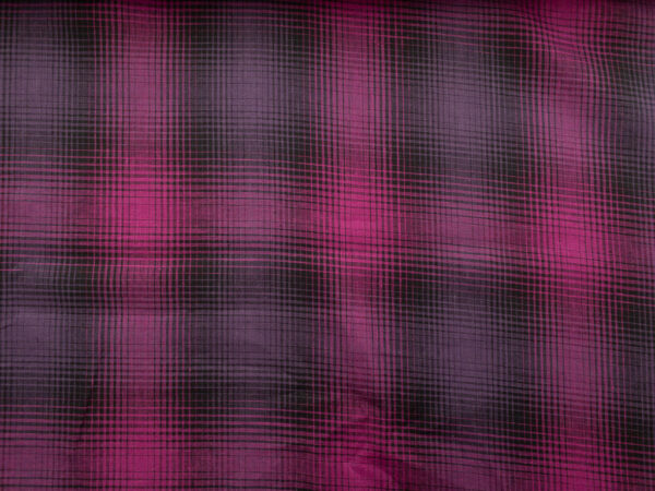 European Designer Deadstock – Yarn Dyed Linen - Ombre Plaid - Magenta