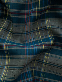 Designer Deadstock - Cotton/Linen Jacquard – Checkerboard - Gray Mist -  Stonemountain & Daughter Fabrics