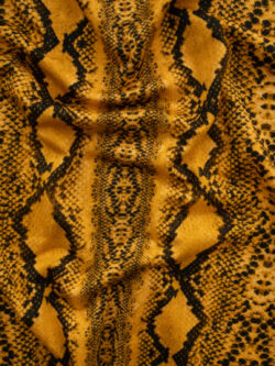 European Designer Deadstock – Viscose/Spandex Jersey – Snake Print - Orange