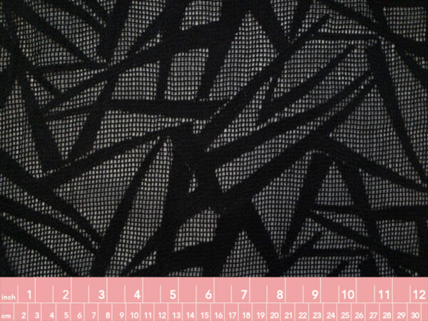 Japanese Designer Deadstock - Cotton/Polyester Mesh - Black