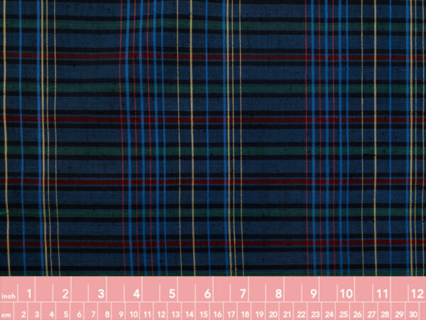 European Designer Deadstock – Linen/Viscose/Polyester - Plaid - Holiday Night