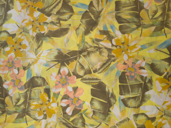 British Designer Deadstock - Cotton Lawn - Vintage Tropical - Pinepple