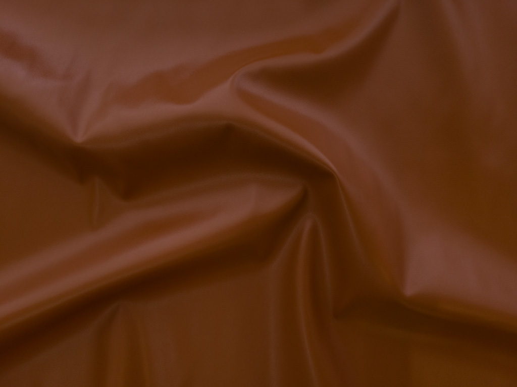 Designer Deadstock – Polyester/Spandex Faux Leather – Mocha - Stonemountain  & Daughter Fabrics