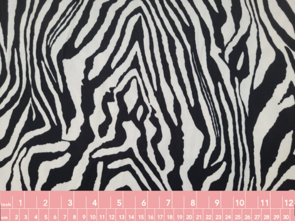 Designer Deadstock – Double Brushed Poly/Spandex Jersey – Zebra