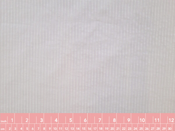 British Designer Deadstock – Yarn Dyed Cotton Shirting – Stripes - White/Grey