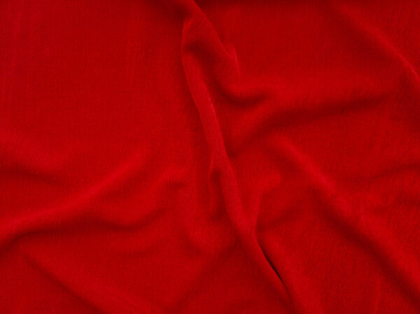 European Designer Deadstock – Textured Viscose/Spandex Jersey – Classic Red