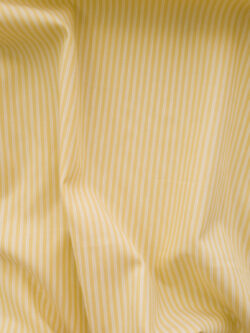 British Designer Deadstock – Yarn Dyed Cotton Shirting - Small Stripes - Lemon