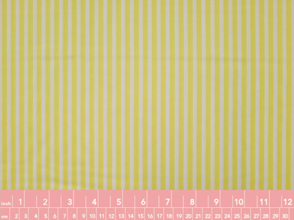 British Designer Deadstock – Yarn Dyed Cotton Shirting - Stripes - Chartreuse