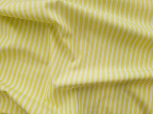 British Designer Deadstock – Yarn Dyed Cotton Shirting - Stripes - Chartreuse