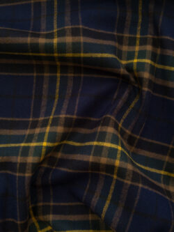 Japanese Designer Deadstock – Cotton Flannel - Plaid - Red/Sky Blue -  Stonemountain & Daughter Fabrics