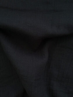 Japanese Linen Stripe Washcloth – Black/Grey